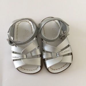 SOLD NIB silver saltwater sandals size 3 SOLD